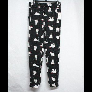 Women's Small (4-6) Secret Treasurers Polar Bear Hacci Jogger or Sleep Pants